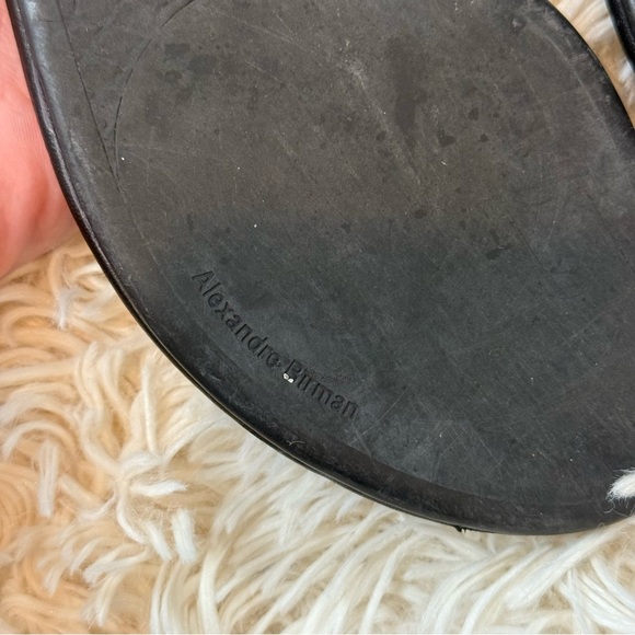 alexandre birman snake skin black T-strap sandals size 38.5 or 9 leather - Picture 9 of 12